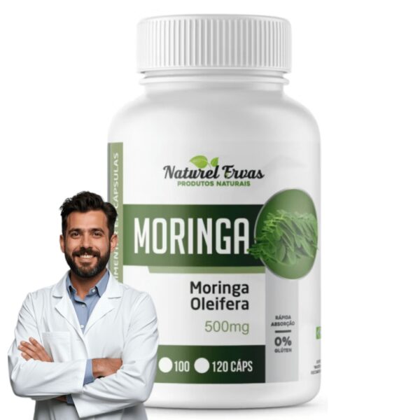 MORINGA OLIFERA – Planta da vida 100% pura. 120 CÁPSULAS.