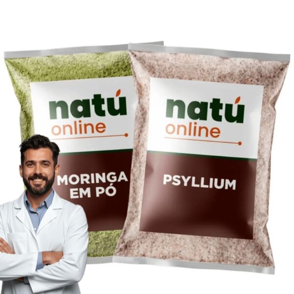 KIT EMAGRECER – Psyllium + Moringa Oleifera (600 gramas ao todo)